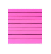 Transparent Memo Sticky Notes, 50 Sheets Sticky Pet Note, Line Designed, Pink - Pack Of 3