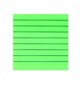 Transparent Memo Sticky Notes, 50 Sheets Sticky Pet Note, Line Designed, Green - Pack Of 3