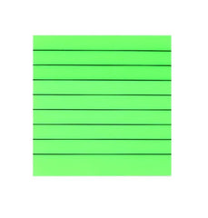 Transparent Memo Sticky Notes, 50 Sheets Sticky Pet Note, Line Designed, Green - Pack Of 3