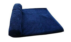 Elstone Home Bath Towel 600 Gsm | Zero Twist Egyptian Cotton Extra Large (Blue)
