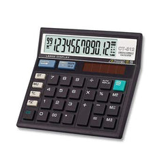 Super E-store Basic Ct 512 Electronic Calculator With 12 Digits Display For 12 Digits Office, Student, Shop, Home Use (Black) | Solar Powered, Battery Powered