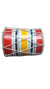 Pure Handmade Miniature Musical Instruments Wooden Kids Dholak - Multicolor | Perfectly Symmetric Round Dholak - Dholak For Festival, Wedding, Satsang | Punjabi Dhol Drum, Housewarming Gifts