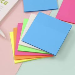 7 Colors Transparent Memo Sticky Notes, 50 Sheets Sticky Note, Multicolor - Pack Of 7