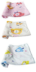 Teddyify Soft Cotton Baby Bath Towel 650 Gsm | Infants, New Born Babies Towel High Absorbent, Soft Cotton Premium Washcloth (Multicolor) - Pack Of 3