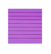 Transparent Memo Sticky Notes, 50 Sheets Sticky Pet Note, Line Designed, Purple - Pack Of 3