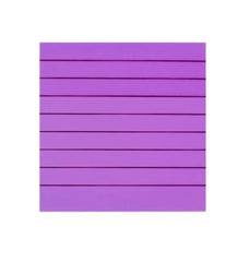 Transparent Memo Sticky Notes, 50 Sheets Sticky Pet Note, Line Designed, Purple - Pack Of 3