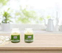 LEMON GRASS JAR CANDLE SET OF 2 | PERFECT FOR GIFT ANNIVERSARY, BIRTHDAY CANDLE