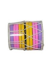 Pure Handmade Miniature Musical Instruments Wooden Kids Dholak - Purple | Professional Grade Dholak, Made With Thoroughly Dried Mango Wood - Perfectly Symmetric Round Dholak