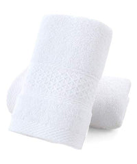 Fresh From Loom Luxury Fur Collection Hand Towel 500 Gsm Napkins Cotton High Absorbency Double Stitched Size (White) - Set Of 2
