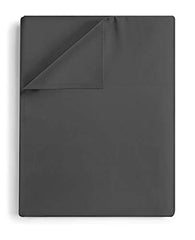 100% Cotton Double Bedsheets King Size - 108 X 108 Inches, Dark Grey | 750 Thread Count Sateen Finish Luxuries - Ideal For Guest Room, Hotel Quality | 1 Piece Bed Sheet