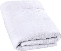 Hanorix 100% Cotton Large Size Bath Towel 900 Gsm | Soft Bath Towel For Men & Women Ultra Absorbent Cotton Towel Soft & Absorbent Towel (White) - Pack Of 2