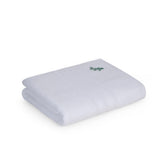 Feather & Spun Bamboo Cotton Bath Towel 600 Gsm | Anti Microbial Fade Resistant Double Needle Stitch Bath Towel (Pure Snow)