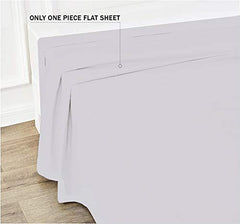 Single Bedsheets Size - 60 X 90 Inches, Grey | 750 Thread Count Sateen Finish Luxuries - Ideal For Guest Room, Hotel Quality | 1 Piece Bed Sheet