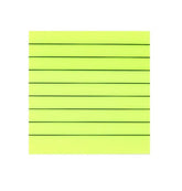 Transparent Memo Sticky Notes, 50 Sheets Sticky Pet Note, Line Designed, Yellow - Pack Of 3