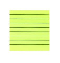 Transparent Memo Sticky Notes, 50 Sheets Sticky Pet Note, Line Designed, Yellow - Pack Of 3