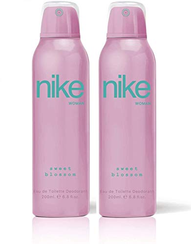 Nike Sweet Blossom Eau De Toilette Deodorant Spray 400ml 13.5 Fl.oz. Pack Of 2 | Perfect Gift For Girlfriend | Long Lasting Fragrance Nike Sweet Blossom Eau De Toilette Deodorant Spray 400ml 13.5 Fl.oz. Pack Of 2 | Perfect Gift For Girlfriend | Long Lasting Fragrance