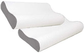 Orthopedic Memory Foam Pillow, White Color, Standard Size - 22 X 12 X 4 Inch | Cervical Memory Foam Pillow For Neck & Shoulder Pain | Removable Cover, Perfect For All Sleeping Position