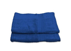 Bombay Dyeing Ultrx Zero Twist Plain Cotton Hand Towel 400 Gsm (Navy Blue)- 2 Piece