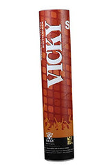 Vicky Smash Feather Shuttlecock Ideal For Friendly Matches , Competitions | White , Pack Of 10
