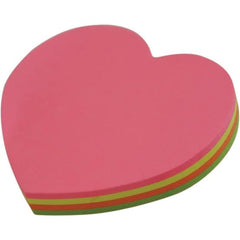 Multicolor Heart Shapes Sticky Notes Self Adhesive & Removable Sticky Notes - 1 Pad