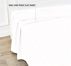 100% Cotton Double Bedsheets Queen Size - 90 X 100 Inches, White | 750 Thread Count Sateen Finish Luxuries - Ideal For Guest Room, Hotel Quality | 1 Piece Bed Sheet