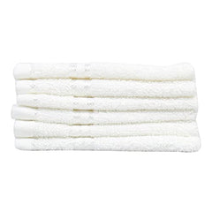 Jenny Denial 100% Cotton Face Towel Soft & Absorbent 1500 Gsm (White) - Set Of 12