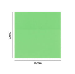 Transparent Memo Sticky Notes, 50 Sheets Sticky Pet Note, Stationery, Green - Pack Of 3
