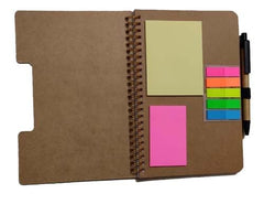 Memo Note Pad In Diary Style With Sticky Notes Pen Regular Notebook Single 70 Pages