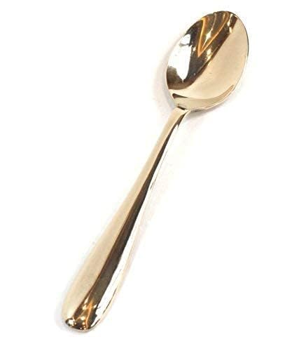 Golden Bronze Kansa Spoon Single Item | Spoon Or Chammach - Kansa Spoon - Kansa Chammach Golden Bronze Kansa Spoon Single Item | Spoon Or Chammach - Kansa Spoon - Kansa Chammach