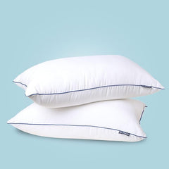 100% Virgin Microfiber Filling Super Soft Pillow, Bed Pillow, White - Rectangular Shape, Ideal For All Sleepers, Washable, Easy Care, Super Soft Comfort Pillow - Pack Of 2