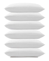 Microfiber Extra Soft White Pillows, Pillows For Sleeping - Size - 16 X 24 Inch | Bed Pillow, Durable Construction For Long-Lasting Use, For Neck & Head Support - Pack Of 6