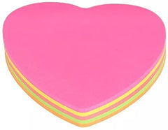 Heart Shapes Sticky Note, Multicolor 100 Sheets Per Pad, Fluorescent Paper Self Sticky Notes