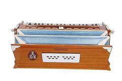 Musical Instrument Harmonium With Cover & Free Carry Bag - 7 Stopper, 39 Keys, Double Bellow, Two Reeds (Base- Male), 3 1/4 Octave