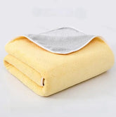Khillayox Microfiber Coral Fleece Bath Towels 400 Gsm | Texture Luxury Soft Highly Absorbent Bath Towel Quick Dry Bath Towel (Yellow)