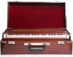 Musical Instrument Folding Harmonium With Carry Bag - 3 1/2 Octaves, Total 42 Keys, Two Reeds (Base+ Male), Instant Response Keyboard - No Lag Time