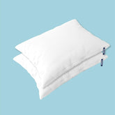 Smart Adjustable Plush Pillow, Super Soft & Fluffy Pillow, Microfiber, White | Neck Support, Lightweight, Breathable, Rectangular Shape, Bed Pillow - Pack Of 2