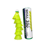 Morikus Skull 350 Nylon Badminton Shuttlecocks Birdies , For Training , High Speed Cock With Stable & Durable | Green , Pack Of 6