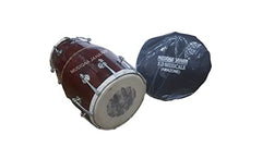 Nut & Bolt Mango Wood Kolapuri Dholak With Bag & Tune Key - Brown | Professional Grade Dholak, Made With Thoroughly Dried Mango Wood - Perfectly Symmetric Round Dholak