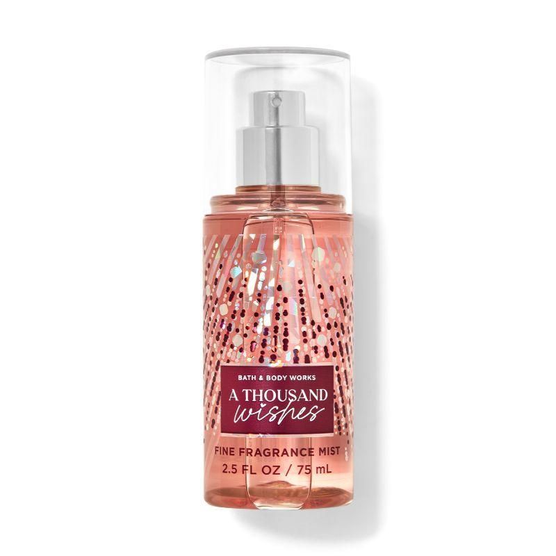 BATH & BODY WORKS A THOUSAND WISHES TRAVEL SIZE FINE FRAGRANCE MIST 75ML 2.5 FL.OZ. BATH & BODY WORKS A THOUSAND WISHES TRAVEL SIZE FINE FRAGRANCE MIST 75ML 2.5 FL.OZ.