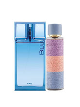 Ajmal Blu Homme Eau De Parfum For Men 90ml 3 Fl.oz. & Maryaj Deuce Femme Eau De Parfum 100ml 3.4 Fl.oz. For Women | Pack Of 2