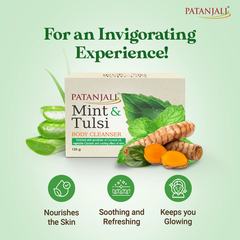 Patanjali Mint Tulsi Body Cleanser, With Gently, Purify & Provide Fresh, 375gm
