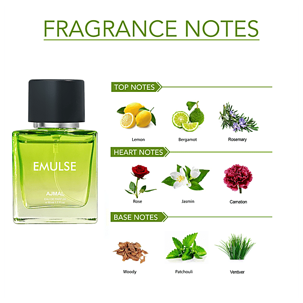 Ajmal Emulse Eau De Parfum 50ml 1.6 Fl.oz. & Prose Deodorant 150ml 5 Fl.oz. Casual Wear Gift For Men And Women | Pack Of 2 Ajmal Emulse Eau De Parfum 50ml 1.6 Fl.oz. & Prose Deodorant 150ml 5 Fl.oz. Casual Wear Gift For Men And Women | Pack Of 2