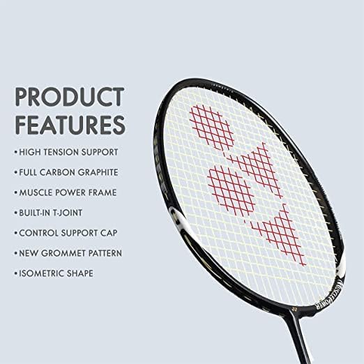 Yonex Graphite MUSCLE POWER 29 LIGHT Badminton Racket, 4u G4, Colour - Black & Grey, Grip Size - 3 3/4 inches Yonex Graphite MUSCLE POWER 29 LIGHT Badminton Racket, 4u G4, Colour - Black & Grey, Grip Size - 3 3/4 inches