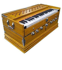 Harmonium Instrument - 7 Stopper, Double Fold Bellow, 39 Keys, Two Reeds (Bass+ Male) | Two Side Carry Handles, Jaali Frame On Keys