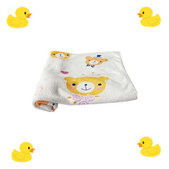 Teddyify Soft Cotton Baby Bath Towel 250 Gsm | Infants, New Born Babies Towel High Absorbent, Soft Cotton Premium Washcloth (Yellow)