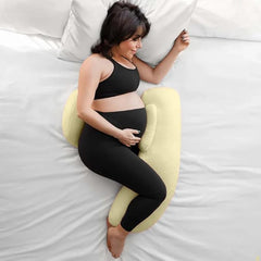 Necxy Multifunctional H-Shaped Pregnancy Pillow, Cream Color | Maternity Pillow, For Pregnant Women For Belly Stomach & Hip Pain, Body Support Pillow With Washable Cover - Set Of 4