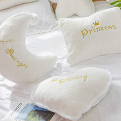 Polyester Cot Cushion Pillow, Bed & Sofa Pillow, White Color - 35 X 35 Cm | Super Soft Cushions, Washable, For Living Room, Kids Room, Bed Room - Pack Of 1