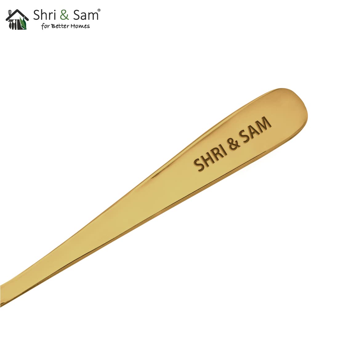 Stainless Steel Lotus Plain Gold PVD Coating Serving Spoon Set Of 2 Pieces | Easy To Clean & Dishwasher Safe Stainless Steel Lotus Plain Gold PVD Coating Serving Spoon Set Of 2 Pieces | Easy To Clean & Dishwasher Safe