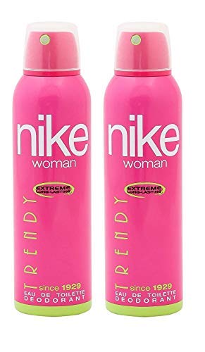 Nike Trendy Extreme Long Lasting Eau De Tolette Women Deodorant 400ml 13.5 Fl.oz. Pack Of 2 | Best Suited For Partywear Nike Trendy Extreme Long Lasting Eau De Tolette Women Deodorant 400ml 13.5 Fl.oz. Pack Of 2 | Best Suited For Partywear