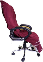 Ck Creation Cotton Big Size Solid Luxury Office Chair Towel With Tie Knot 1100 Gsm (Maroon) - 2 Pcs